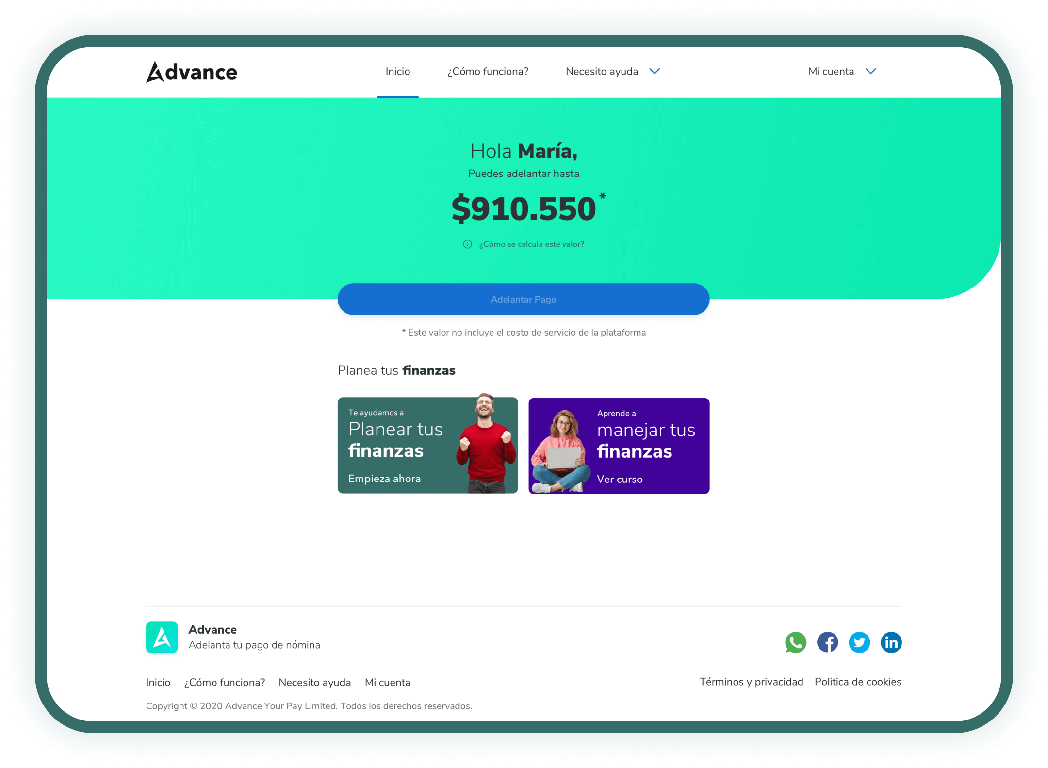 Adelanto de nómina, Adelanto de salario, Bienestar laboral, Bienestar Financiero, Educación financiera